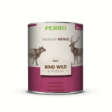 PERRO-Premium-Menue-Junior-Marha-Vadhus-es-Teszta-kutyakonzerv